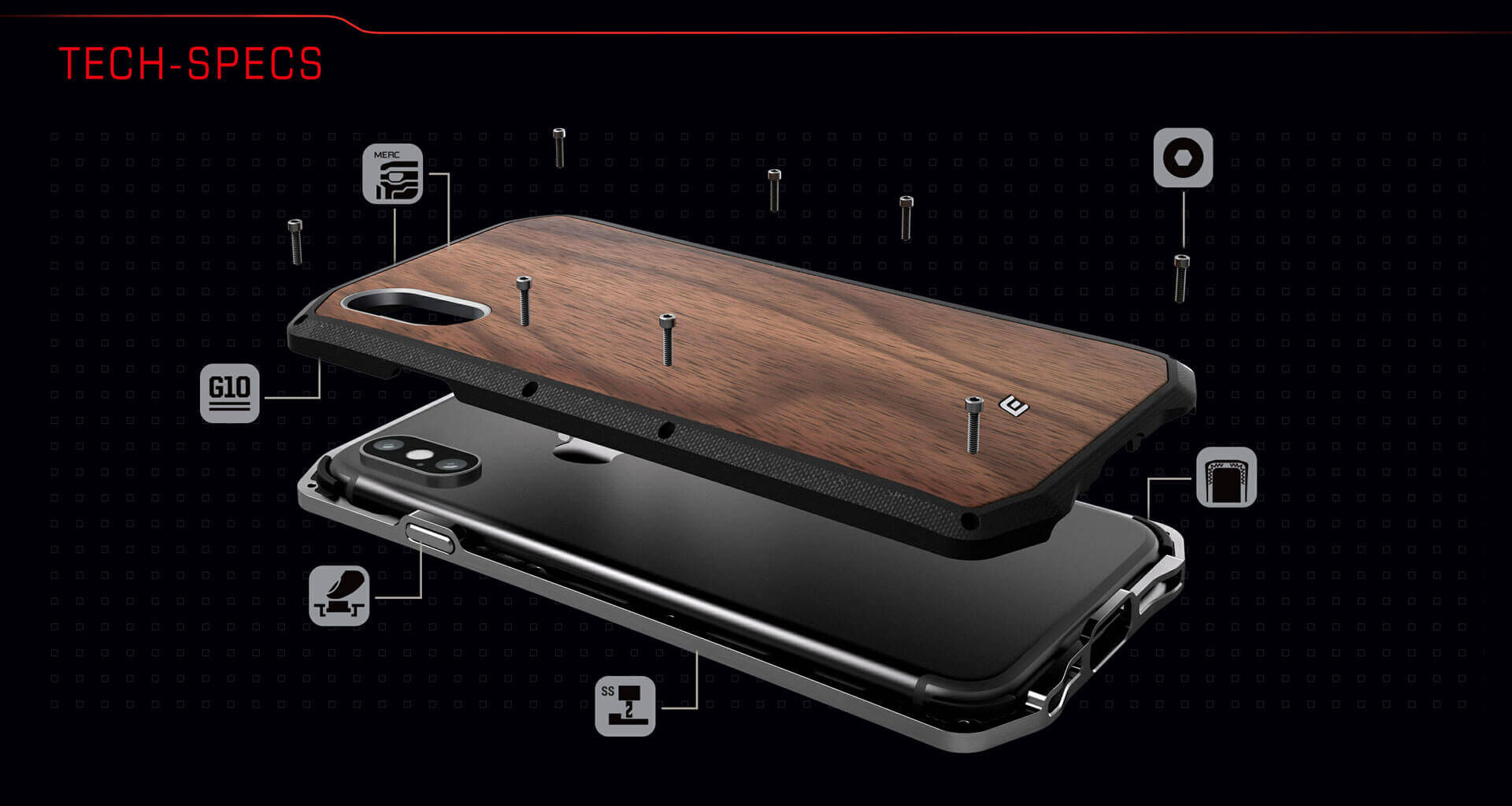 Katana case, exploded view